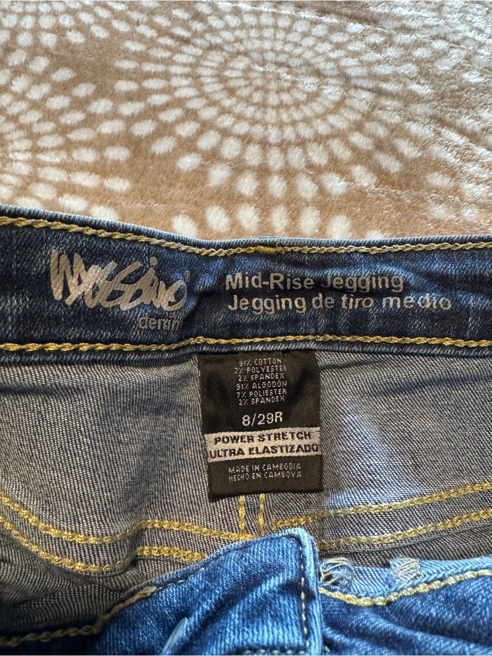 Mossimo Supply Co. Mid-Rise Blue Jeggings